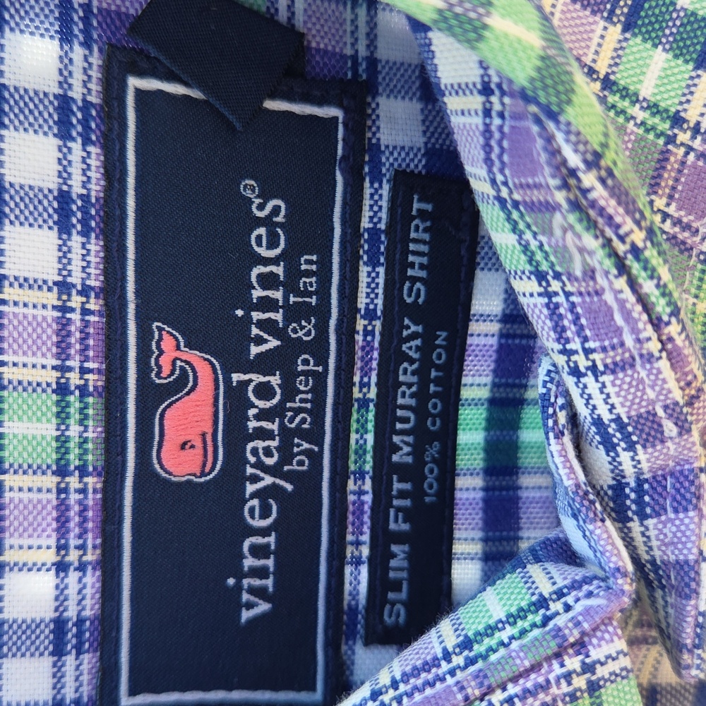 Vineyard Vines plaid Murray men's dress shirt - Picture 2 of 9